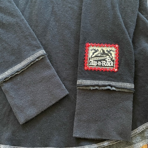 Alp N Rock Gondola Henley long sleeve black embroidered shirt - Picture 3 of 11